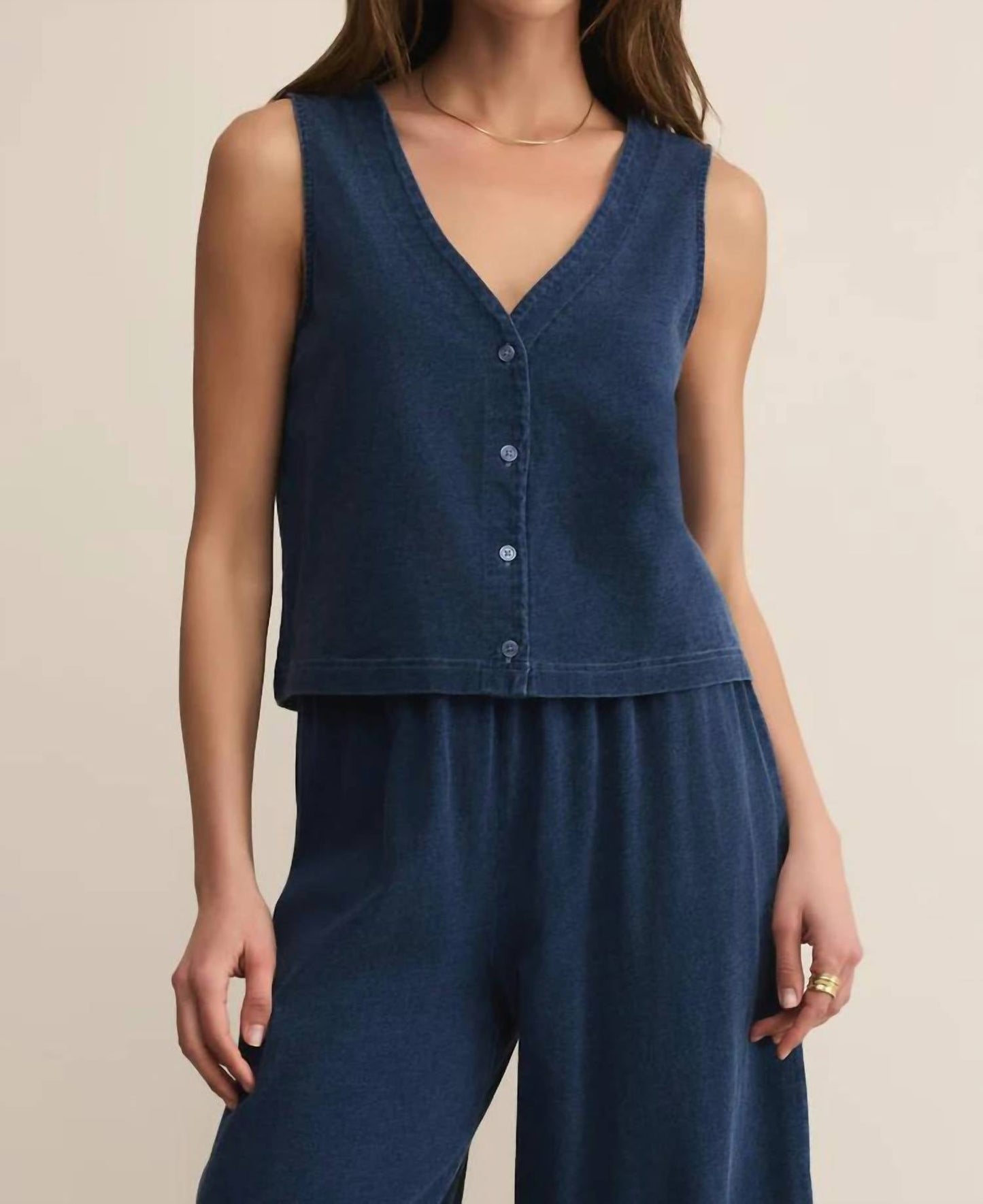 Z Supply - Solace Jersey Denim Top