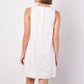 Apricot - 3-d Floral Embroidered Shift Dress