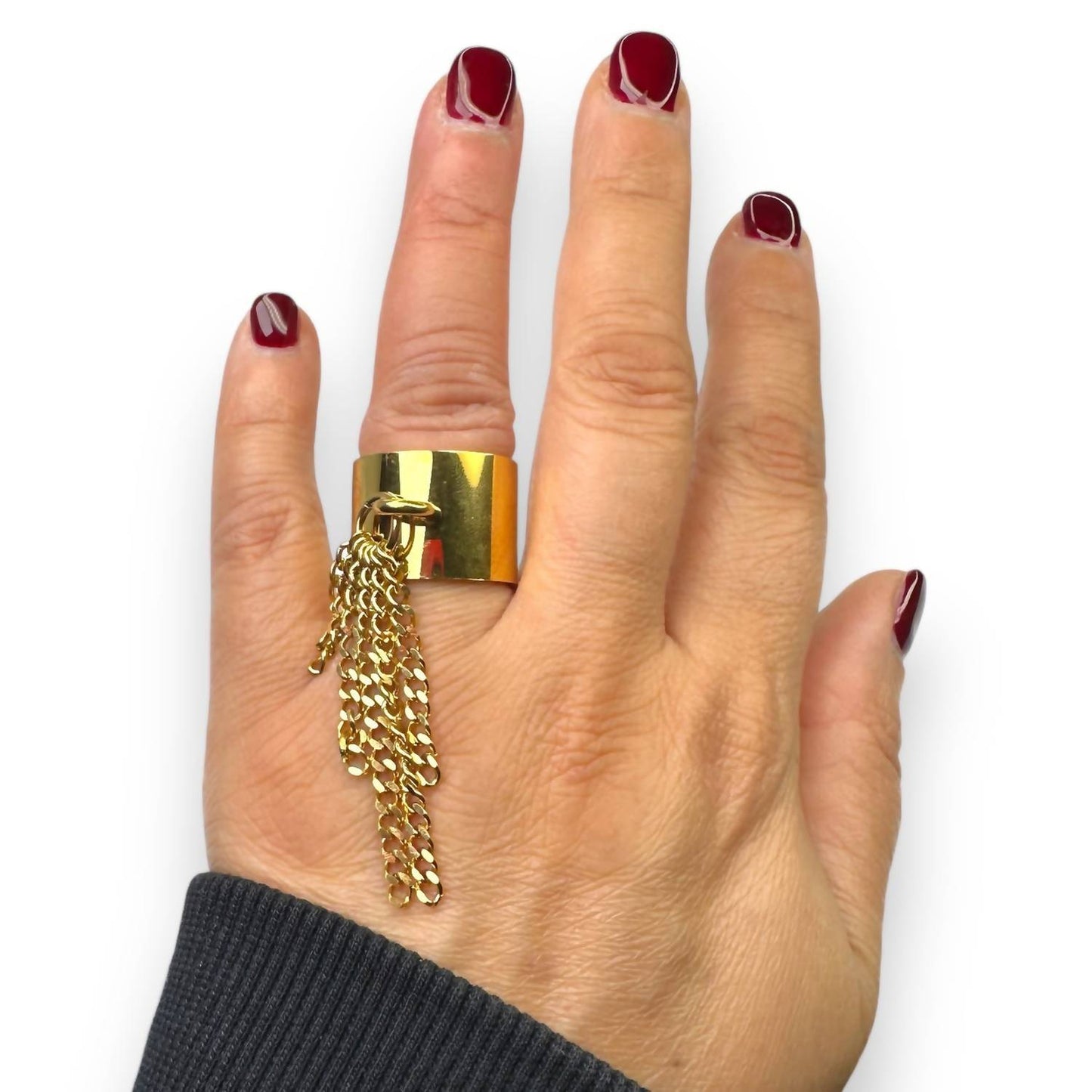 Jagged Halo Jewelry - Women's Tassel Ring