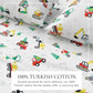 Turkish Cotton Christmas Flannel Sheet - Whittaker Collection