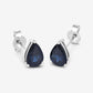 1.60 Carat Genuine Blue Sapphire 10K White Gold Earrings