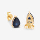 1.60 Carat Genuine Blue Sapphire 10K Yellow Gold Earrings