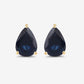1.60 Carat Genuine Blue Sapphire 10K Yellow Gold Earrings