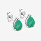 1.30 Carat Genuine Zambian Emerald 10K White Gold Earrings