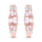 1.32 Carat Genuine Morganite and White Topaz .925 Sterling Silver Earrings