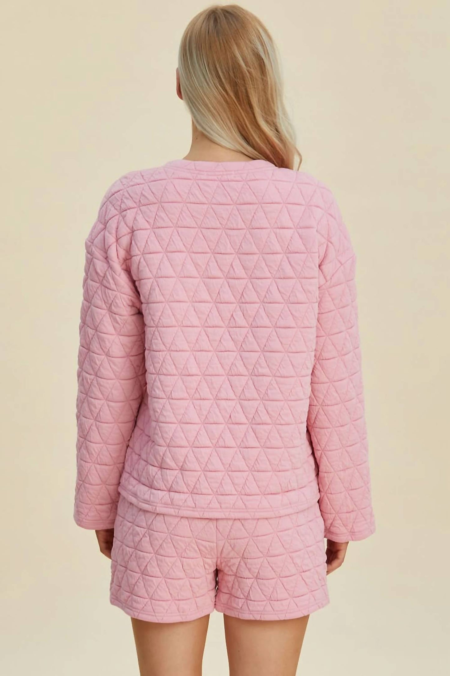 Double Take - Textured Top And Shorts Set