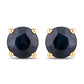 1.70 Carat Genuine Blue Sapphire 10K Yellow Gold Earrings