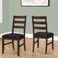 Dining Chair Set of 2 - Transitional Upholstered Black