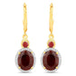 6.98 Carat Dyed Ruby and White Diamond .925 Sterling Silver Earrings