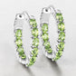 3.40 Carat Genuine Peridot .925 Sterling Silver Earrings