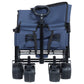 3-in-1 Convertible Folding Wagon Cart with Bench Seat & Storage