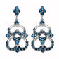 4.84 Carat Genuine London Blue Topaz .925 Sterling Silver Earrings