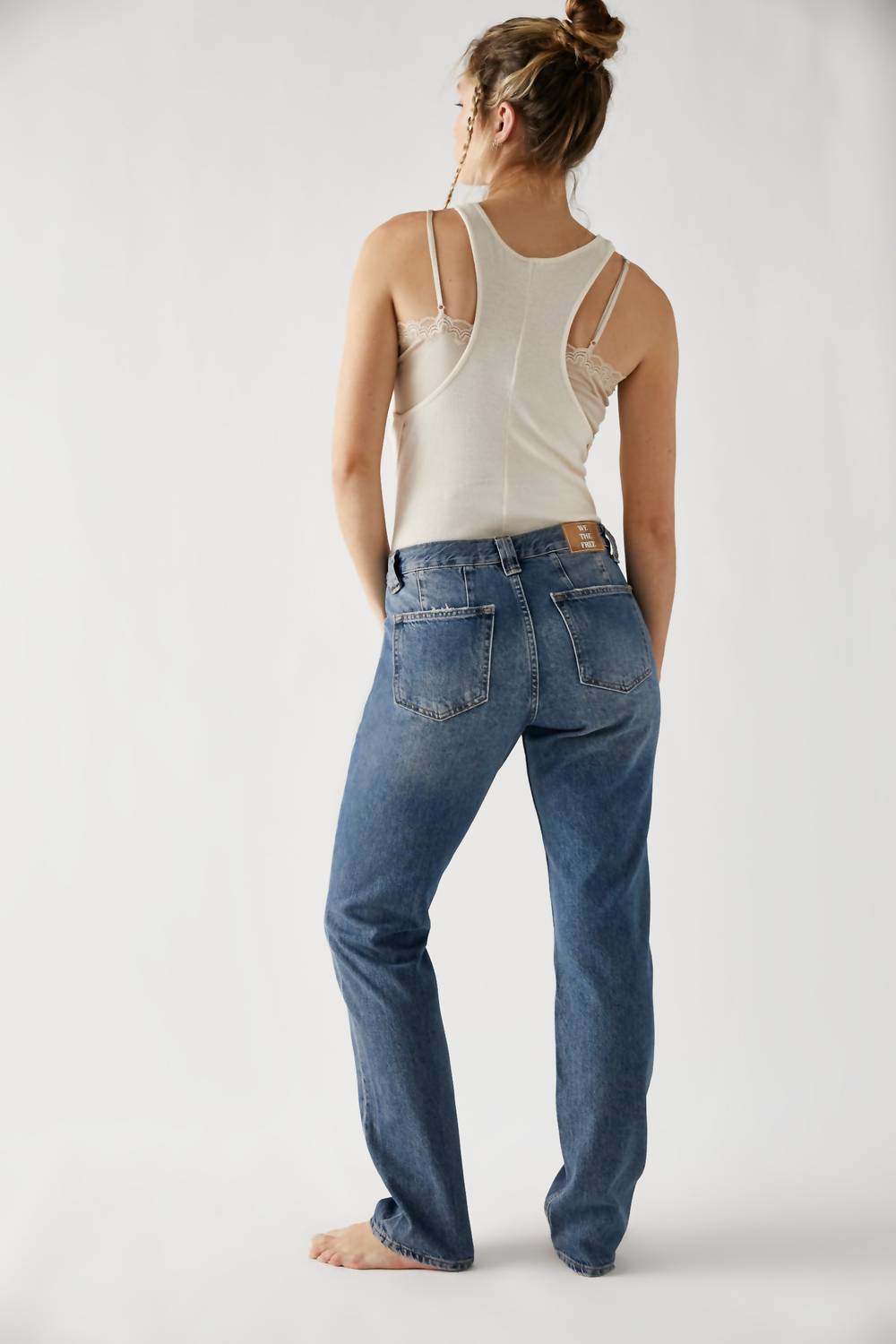 Free People - Curvy Siren Low Rise Straight Jeans