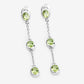 2.10 Carat Genuine Peridot .925 Sterling Silver Earrings