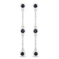 0.66 Carat Genuine Blue Sapphire .925 Sterling Silver Earrings