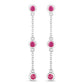 0.78 Carat Genuine Ruby .925 Sterling Silver Earrings