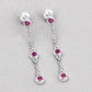 0.78 Carat Genuine Ruby .925 Sterling Silver Earrings