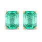 2.75 Carat Genuine Ethiopian Emerald 14K Yellow Gold Earrings