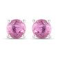 1.30 Carat Genuine Pink Sapphire 10K White Gold Earrings