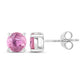 1.30 Carat Genuine Pink Sapphire 10K White Gold Earrings