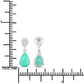 2.28 Carat Genuine Zambian Emerald and White Diamond 10K White Gold Earrings