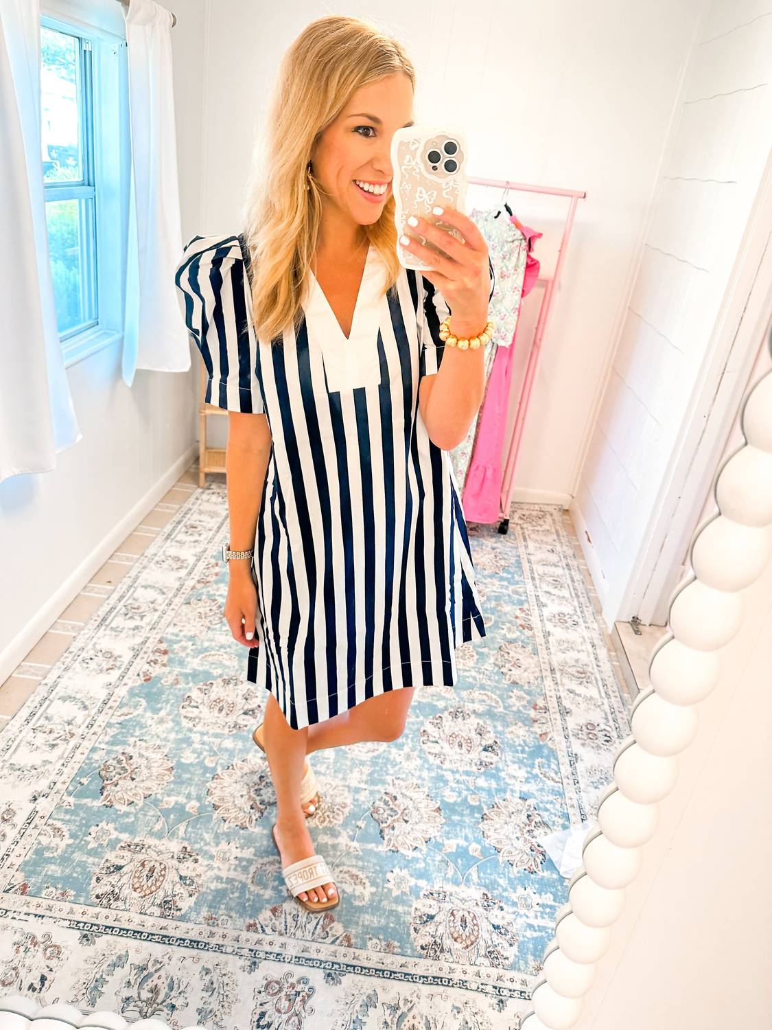2.7 August Apparel - Stripe Dress