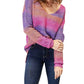 Double Take - Chic Ribbed V-Neck Pullover Sweater