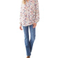 Fdj - Colorful Grasses Roll-up Sleeves Top