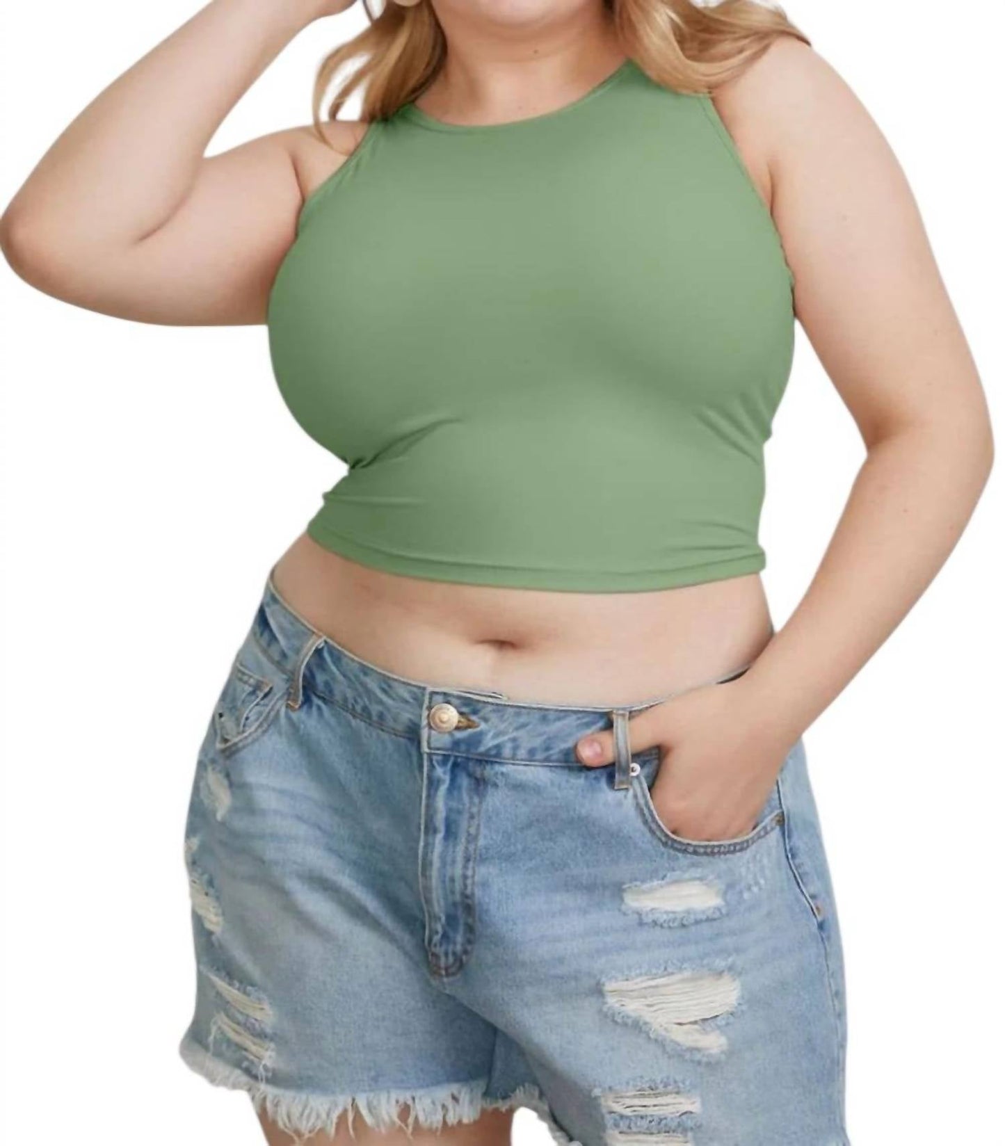 Basic Bae - Full Size Round Neck Slim Tank Top