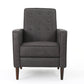 Macedonia Mid Century Modern Button Tufted Fabric Recliner - Slate