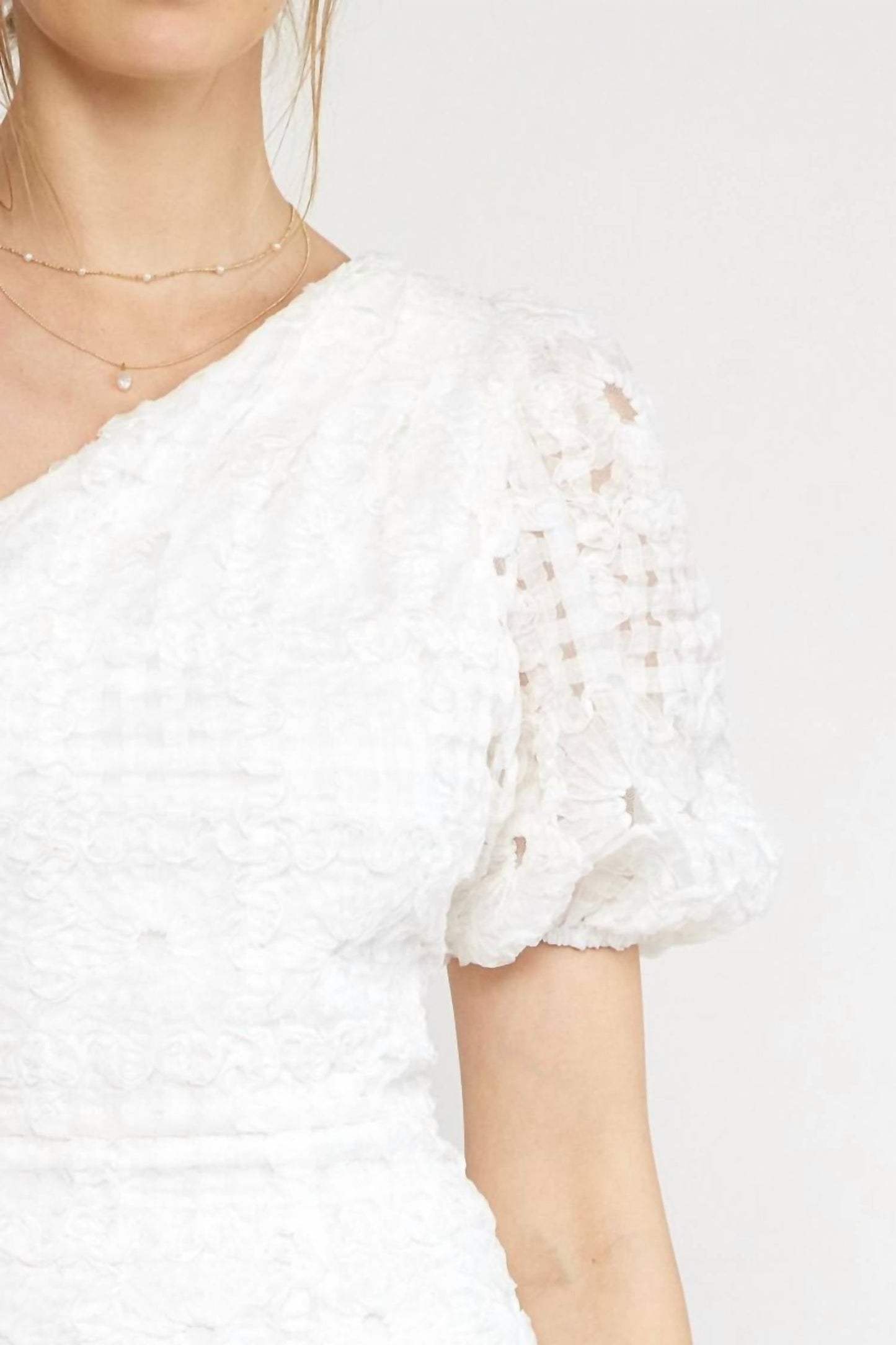 Entro - ONE SHOULDER EMBELLISHED DRESS