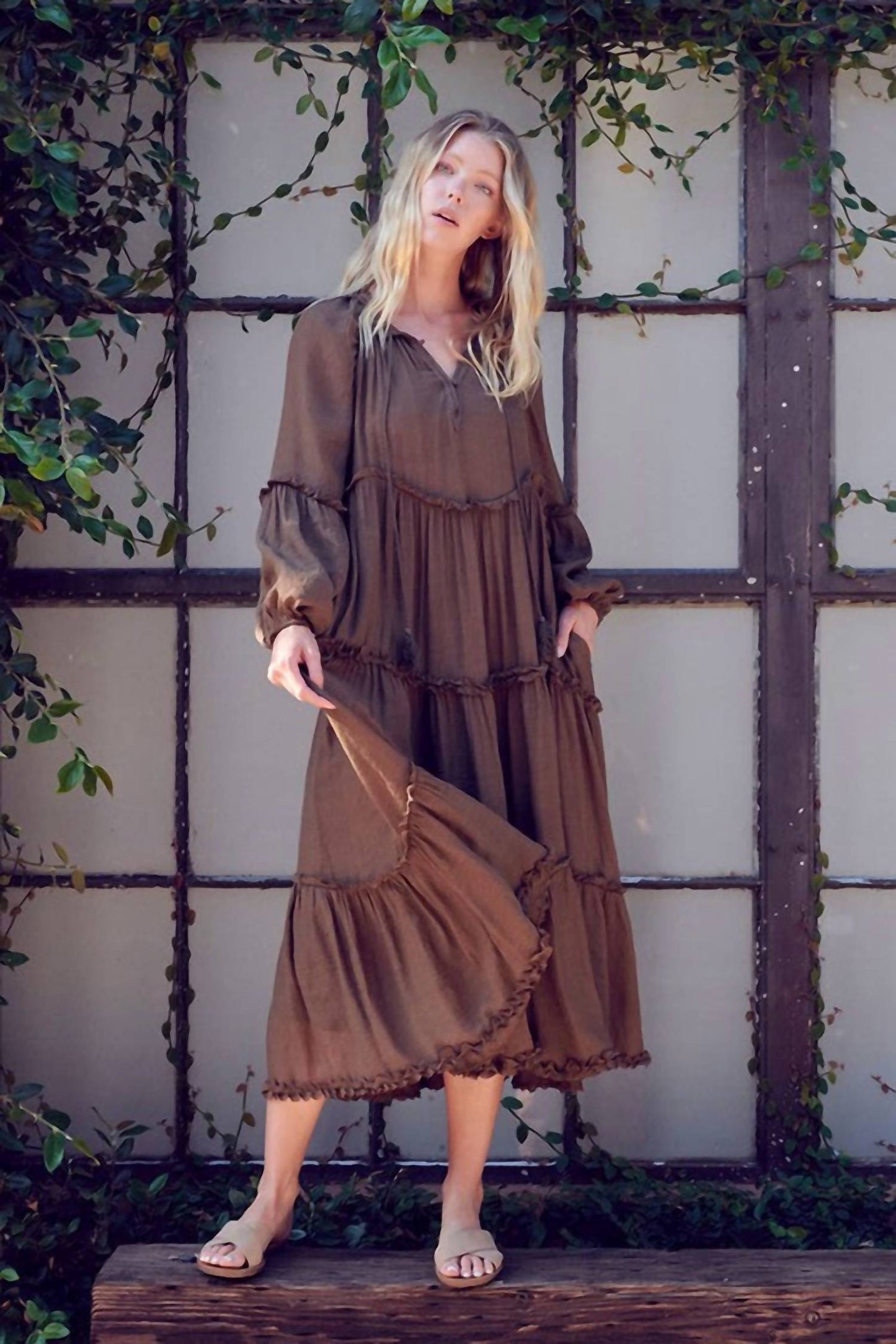 &Merci - Boho Tiered Ruffle Dress