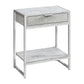 Accent Side Table, Storage Drawer, Spacious Tabletop