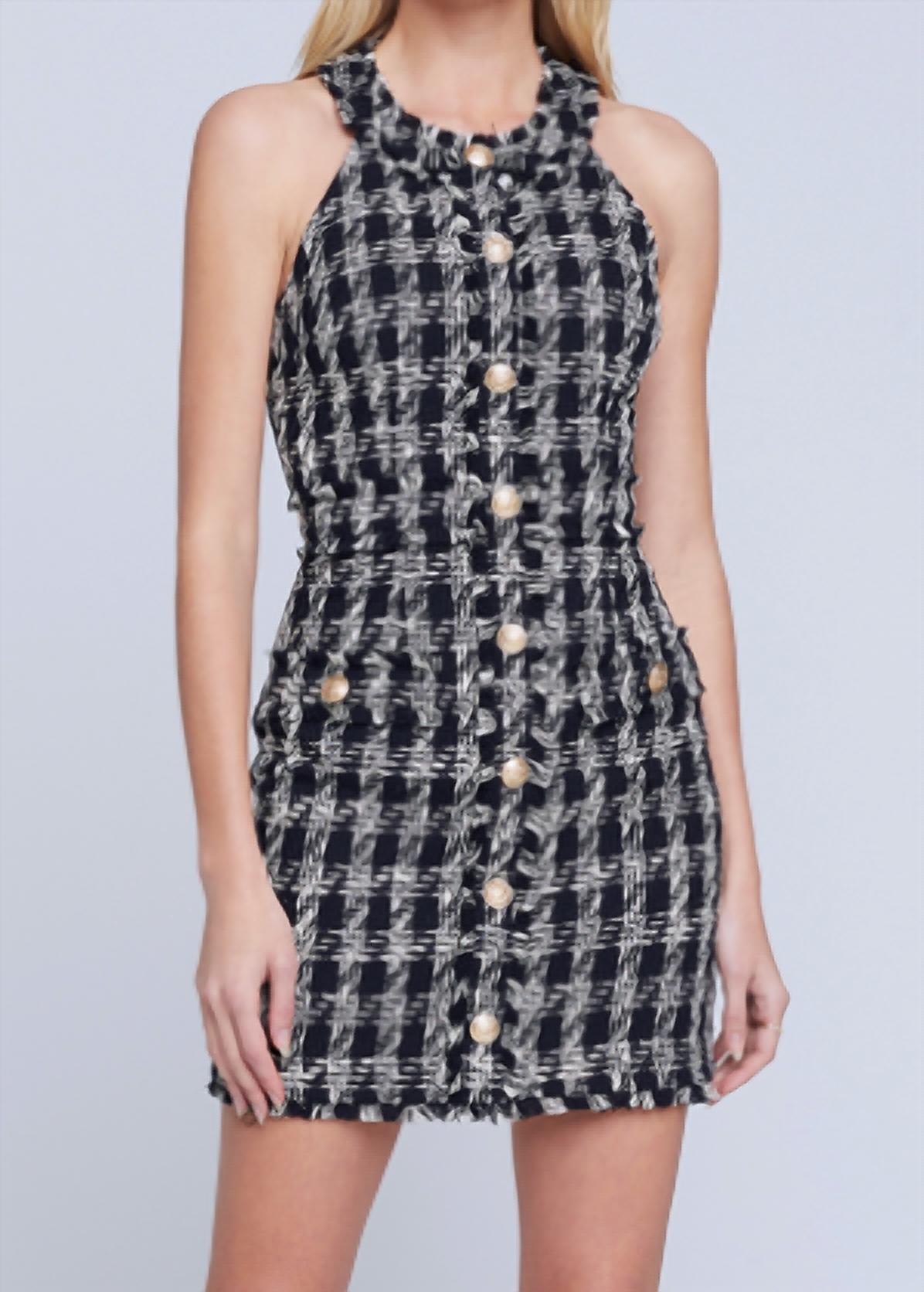 L'Agence - Jade Tweed Mini Dress
