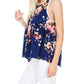 7Th Ray - Floral Print Racerback Babydoll Top