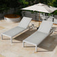 Outdoor Patio Chaise Lounge with 5 Reclining Positions