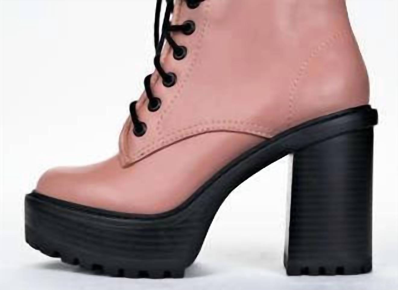 Mars Sky Shoes - Bamboo Chunky Heel Boot