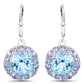 9.96 Carat Genuine Blue Topaz and Tanzanite .925 Sterling Silver Earrings