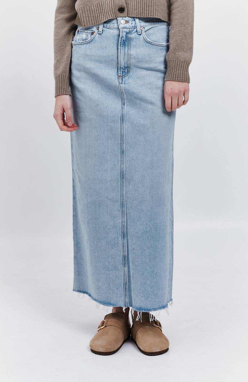 Agolde - Hilla Mid-rise Back-slit Maxi Skirt
