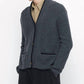 7115 By Szeki - V-neck Pockets Trimmed Cardigan