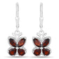 2.60 Carat Genuine Garnet .925 Sterling Silver Earrings