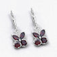 2.60 Carat Genuine Garnet .925 Sterling Silver Earrings