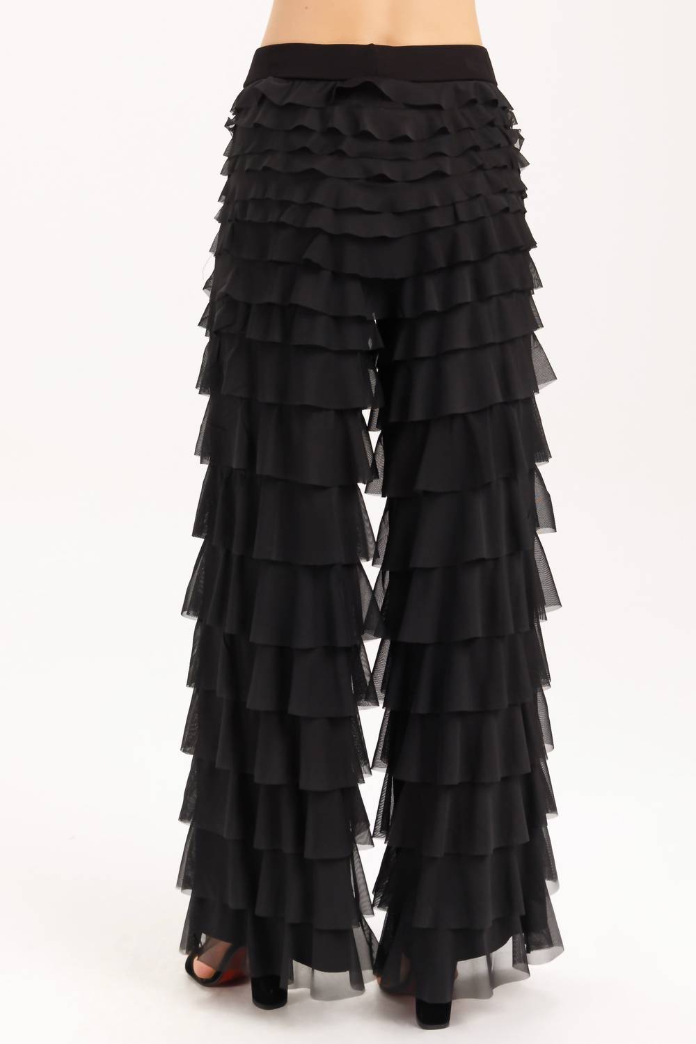 Isle By Melis Kozan - Mesh Ruffled Bowery Pants