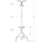 Coat Rack Hall Tree with 12 Hooks and Umbrella Holder