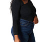 Basic Bae - Asymmetrical Neck Long Sleeve Top