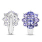 3.48 Carat Genuine Tanzanite .925 Sterling Silver Earrings