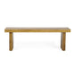 Nahanni Rustic Acacia Wood Bench with Slat Design - Natural
