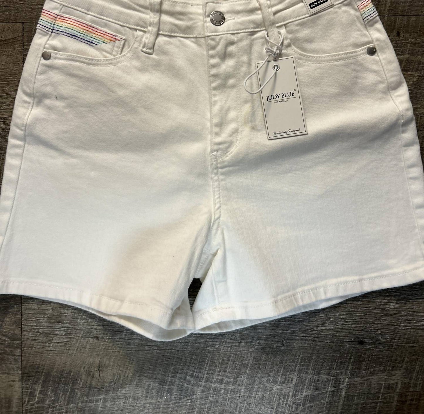 Judy Blue - Women's High Waist Rainbow Shorts