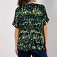 Apricot - Abstract Brushstroke Woven Top