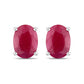 1.70 Carat Genuine Ruby 10K White Gold Earrings